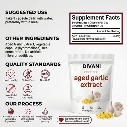 Aged Garlic Extract - 7500mg Odorless Softgels